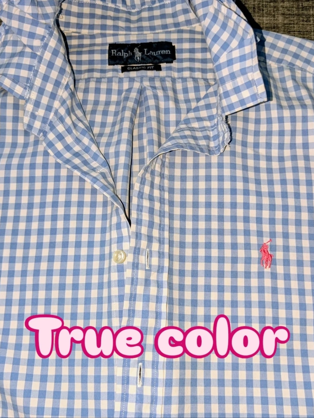 Viral Polo Ralph Lauren Reworked Ruffled Collar Shirt - Picture 3 of 6